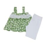 Βρεφικό Σετ Τιραντάκι με Κολάν Daisy Πράσινο
