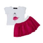 Βρεφικό Σετ Με Φούστα Ballarina Φούξια