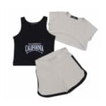 Παιδικό Σετ Με Σορτς 3 τεμ California Μπεζ