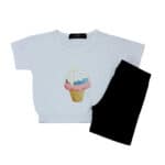 Παιδικό Σετ Κολάν Ice Cream Λευκό