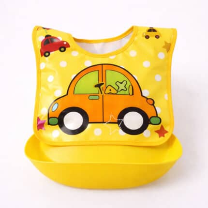 βρεφική αδιάβροχη σαλιάρα με τσέπη ταξί