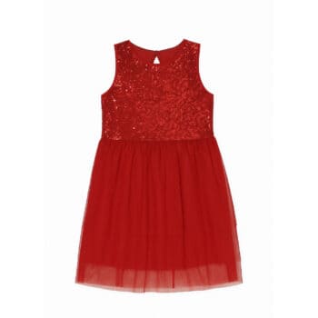 Παιδικό Φόρεμα Αμάνικο Με Άνοιγμα Στην Πλάτη Κόκκινο