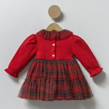 Βρεφικό Φόρεμα Καρό Bow Κόκκινο - Image 2