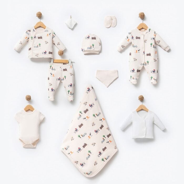 Βρεφικό Σετ Νεογέννητου Park 10 Τεμ.100% Οργανικό Βαμβάκι - Image 3