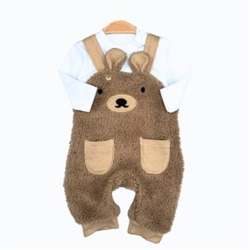 Βρεφική Σαλοπέτα Πρόβατο Με Μπλούζα Bear Μπεζ