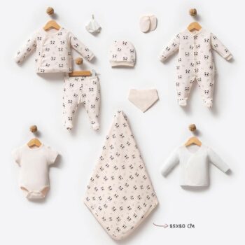 Σετ Νεογέννητου Panda 100% Οργανικό Βαμβάκι 10 τεμ.