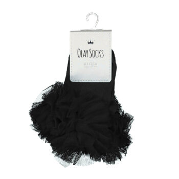 Παιδική Κάλτσα Με Τούλι Μαύρη 19-22