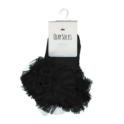 Παιδική Κάλτσα Με Τούλι Μαύρη 19-22