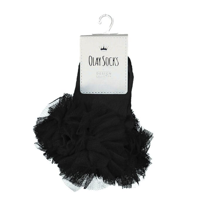 Παιδική Κάλτσα Με Τούλι Μαύρη 19-22 - Image 2