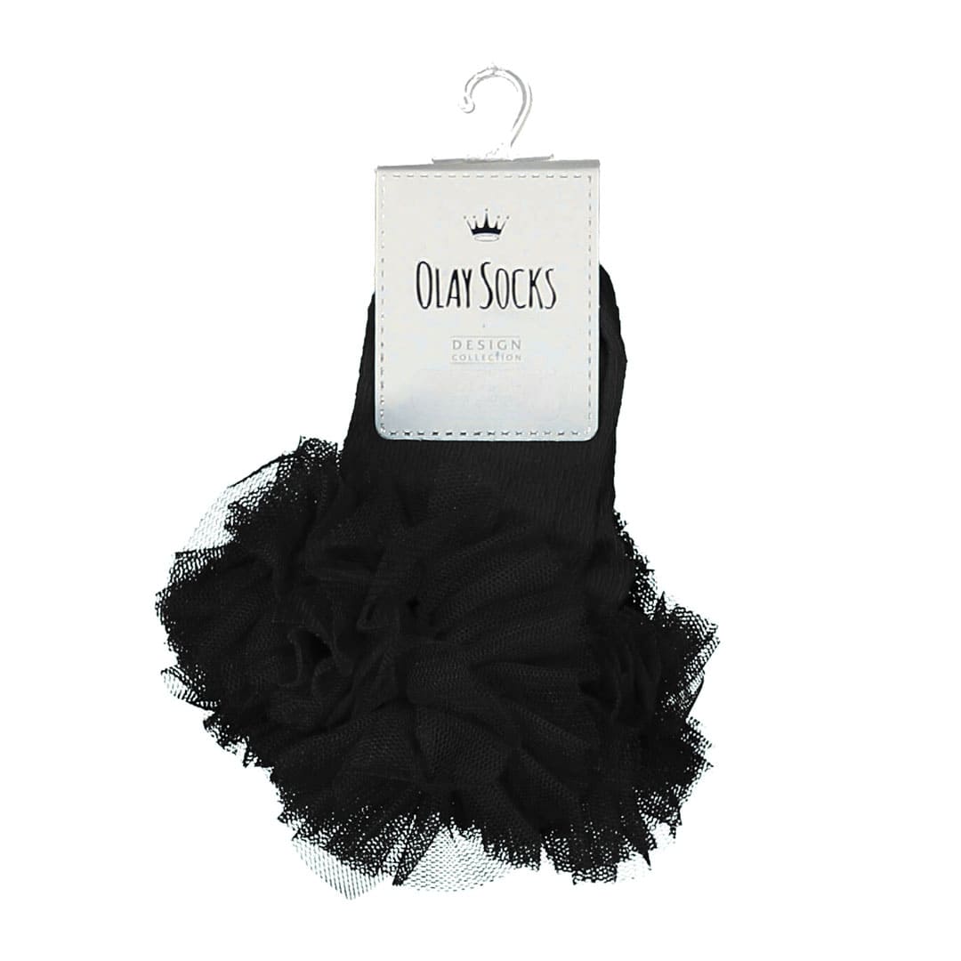 Παιδική Κάλτσα Με Τούλι Μαύρη 19-22