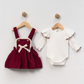 Σαλοπέτα Φούστα Φόρεμα & Φορμάκι Μπορντό