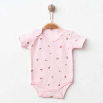 Βρεφικό φορμάκι κοντομάνικο Pink 100% Βαμβάκι