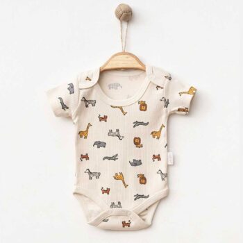 Βρεφικό φορμάκι κοντομάνικο Zoo100% Βαμβάκι