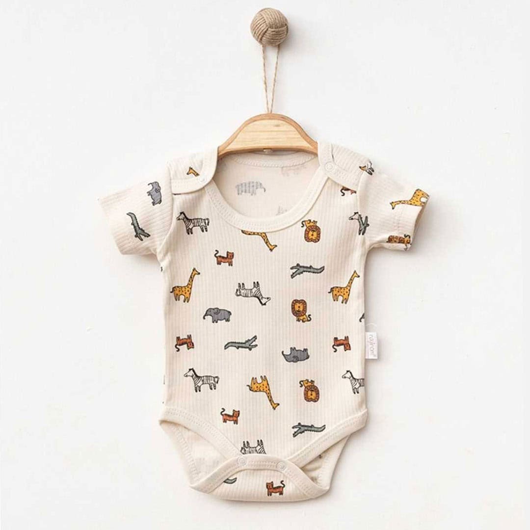 Βρεφικό φορμάκι κοντομάνικο Zoo100% Βαμβάκι