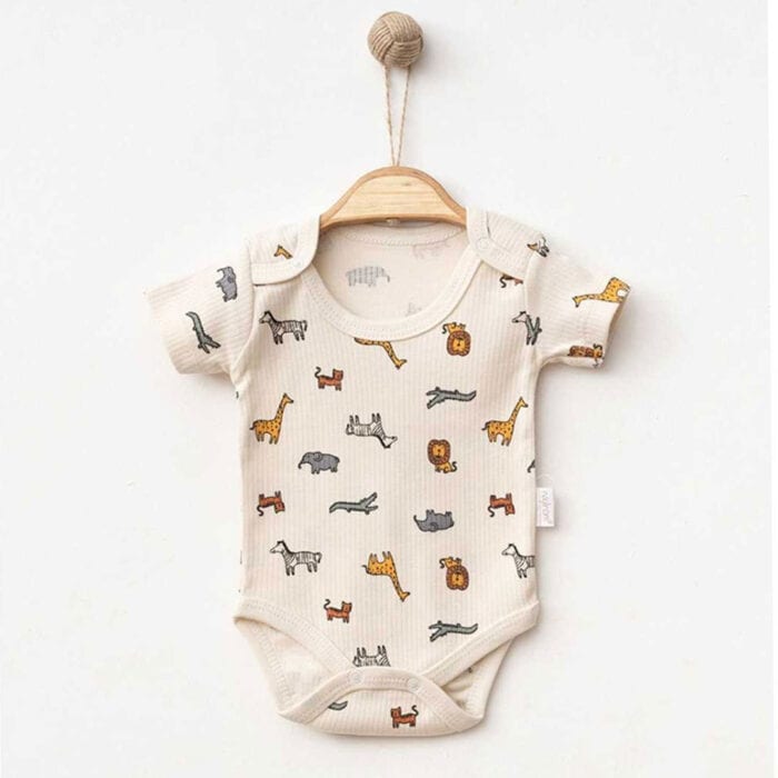 Βρεφικό φορμάκι κοντομάνικο Zoo100% Βαμβάκι - Image 2