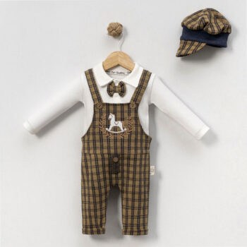 Βρεφική Σαλοπέτα Με Μπλούζα κ Καπέλο Little Horse