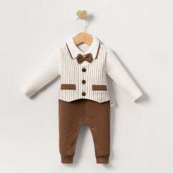 Φορμάκι Ολόσωμο Με Παπιγιόν Καφέ