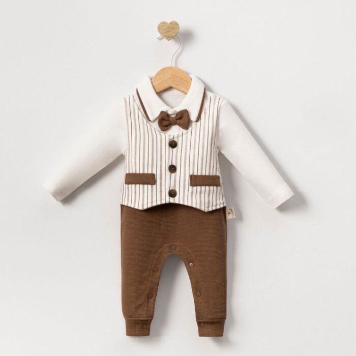 Φορμάκι Ολόσωμο Με Παπιγιόν Καφέ - Image 2