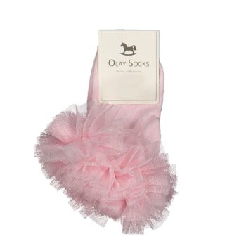 Παιδική Κάλτσα Με Τούλι Ροζ 19-22