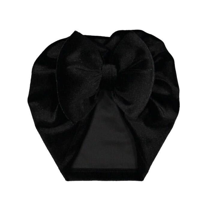 Βρεφικό Τουρμπάνι Βελούδινο Μαύρο - Image 2