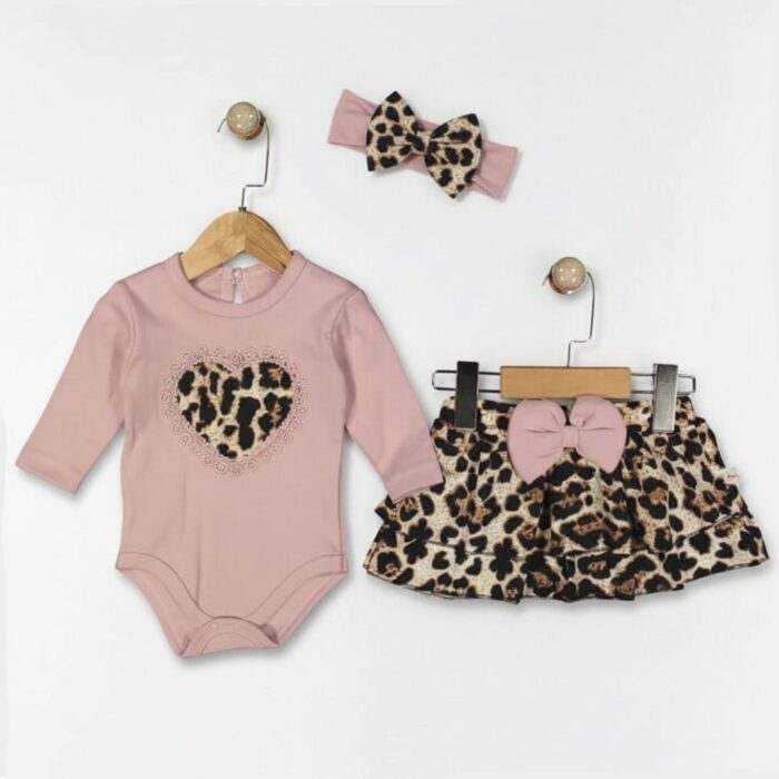 Βρεφικό Σετ Με Κορδέλα Animal Print Σάπιο Μήλο - Image 2