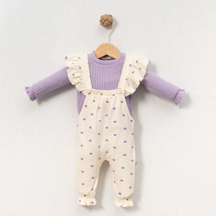 Βρεφική Σαλοπέτα Σετ Με Μπλούζα True Love - Image 2