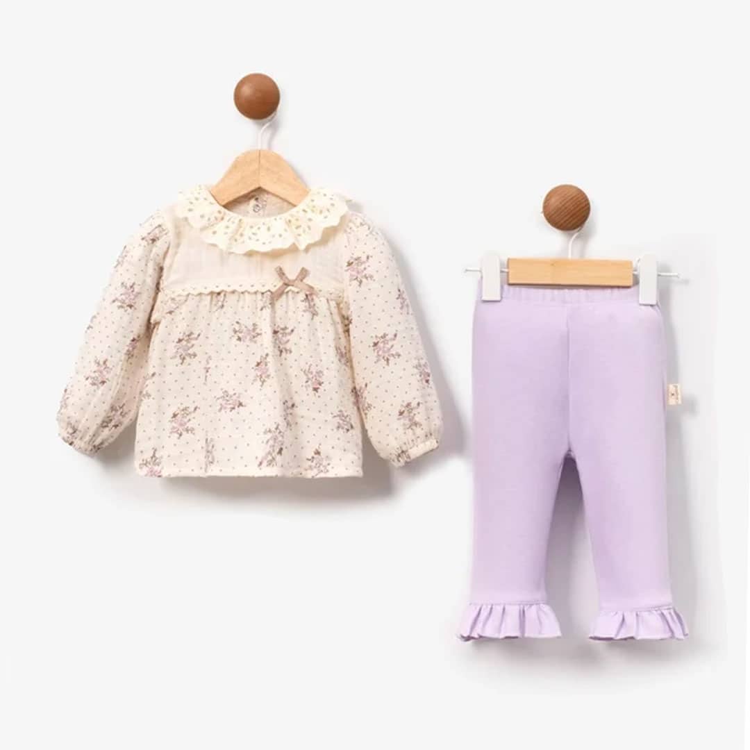 Βρεφικό Σετ Spring Vibes Μωβ