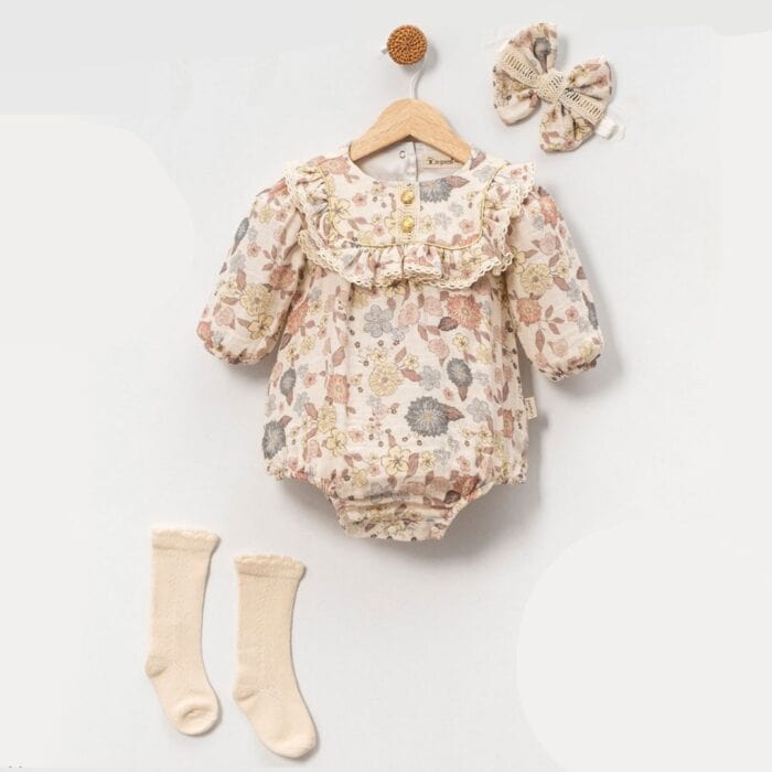 Φορμάκι Με Κορδέλα κ Κάλτσες 3τεμ My Sweet Flowers - Image 2