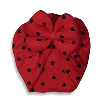 Βρεφικό Τουρμπάνι Με Καρδούλες Κόκκινο