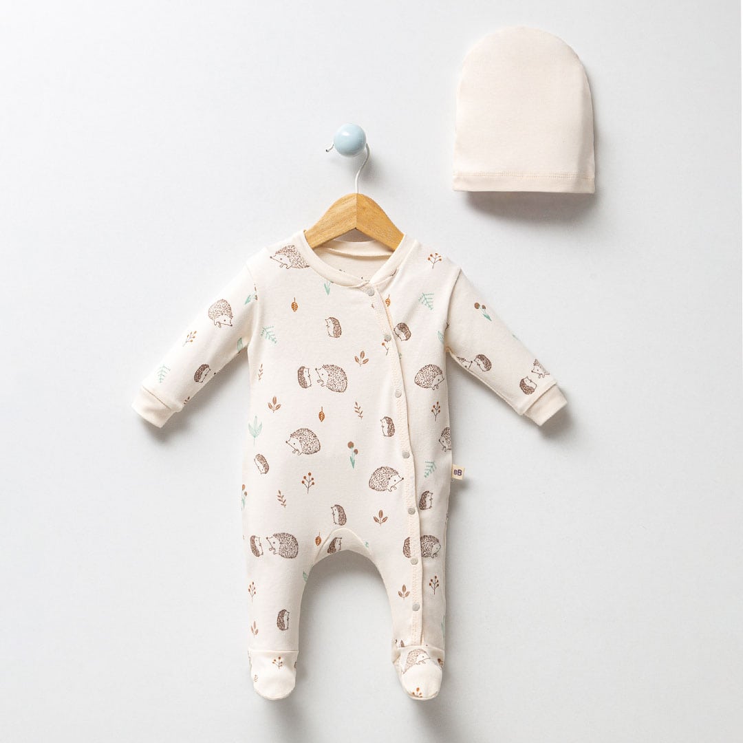 Φορμάκι Με Σκουφάκι Σκατζόχοιρος 100% Οργανικό Βαμβάκι