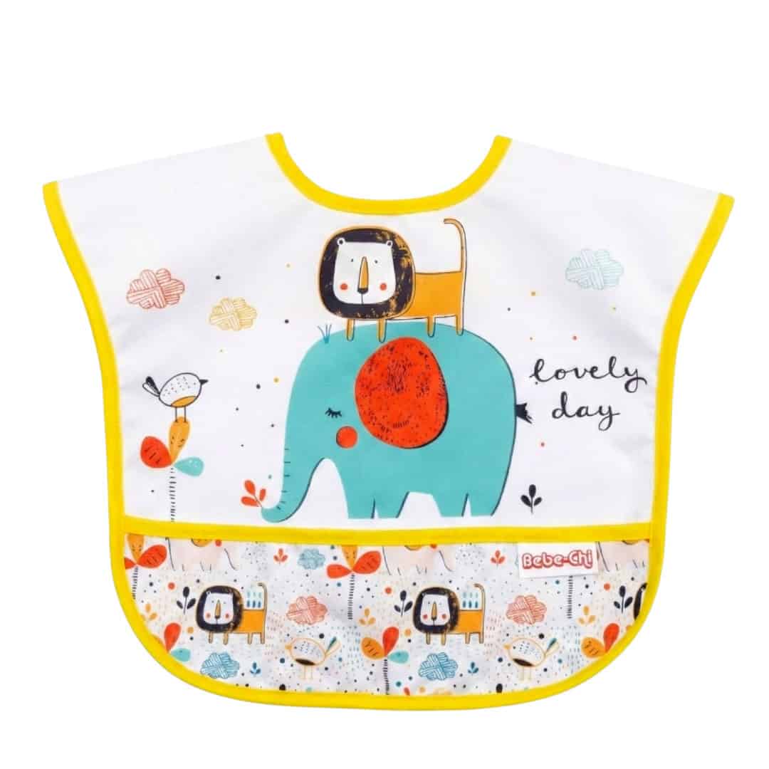 Αδιάβροχη Σαλιάρα 🐘 Elephant Λευκή