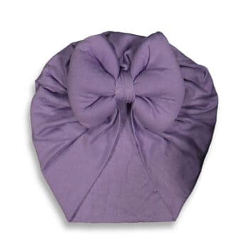 Βρεφικό Τουρμπάνι Με Φιόγκο Μωβ