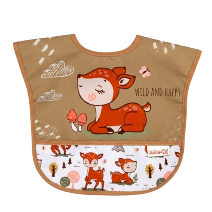 Αδιάβροχη Σαλιάρα 🦌 Ελαφάκι Καφέ - Image 2