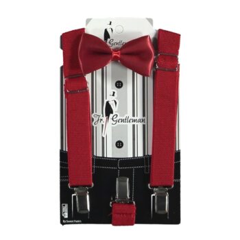 Σετ Παπιγιον Με Τιράντες Κοκκίνο