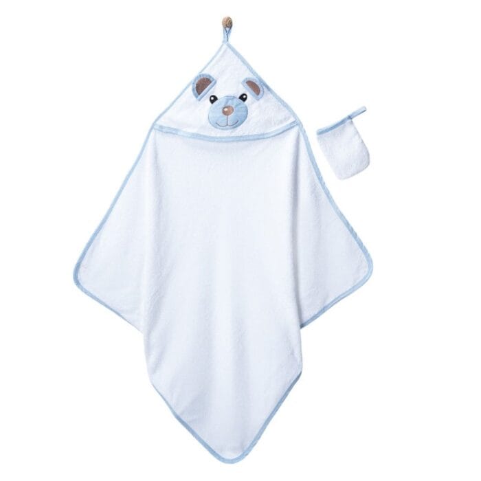 Βρεφική Πετσέτα Μπάνιου Teddy Λευκή - Image 2