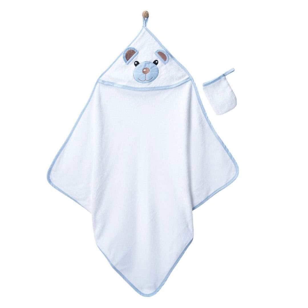 Βρεφική Πετσέτα Μπάνιου Teddy Λευκή