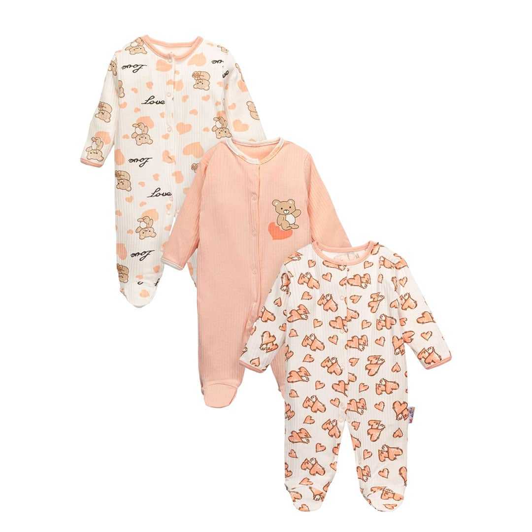 Φορμάκια Ολόσωμα Σετ 3 τεμ 🐻 100% Βαμβάκι 