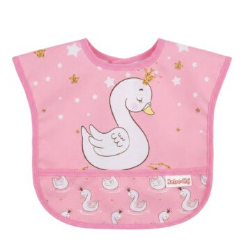 Αδιάβροχη Σαλιάρα Κύκνος Ροζ