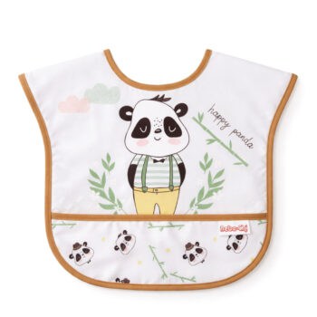 βρεφική αδιάβροχη σαλιάρα με τσέπη panda