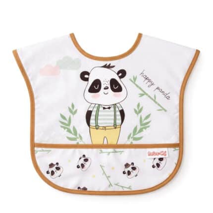 βρεφική αδιάβροχη σαλιάρα με τσέπη panda