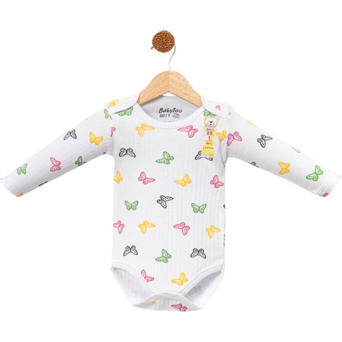 Βρεφικό φορμάκι μακρυμάνικο Butterfly 100% Βαμβάκι - Image 2