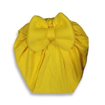 Βρεφικό Τουρμπάνι Με Φιόγκο Κίτρινο
