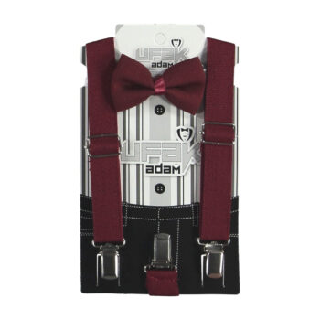 Σετ Παπιγιον Με Τιράντες Μπορντό