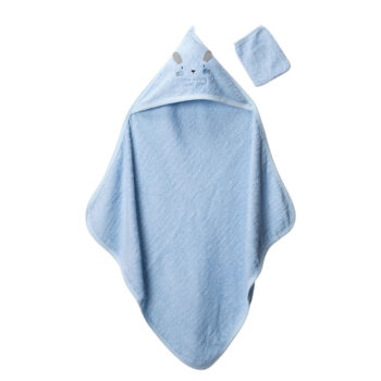 Βρεφική Πετσέτα Μπάνιου Bunny Μπλε