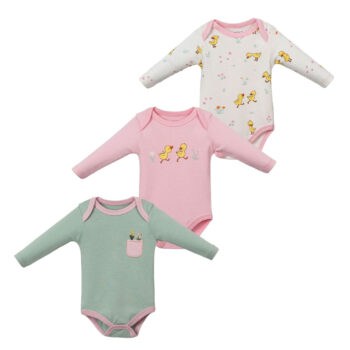 Βρεφικό Φορμάκι Μακρυμάνικο Σετ 3 τεμ 🦆100% Βαμβάκι