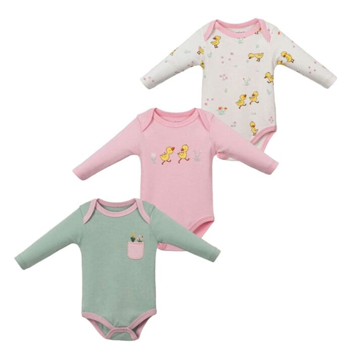 Βρεφικό Φορμάκι Μακρυμάνικο Σετ 3 τεμ 🦆100% Βαμβάκι - Image 2