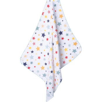 πάνα αγκαλιάς με αστεράκια βαμβακερή μουσελίνα