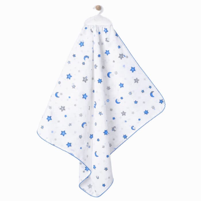 Πάνα Αγκαλιάς από Μουσελίνα Αστεράκια 80x90εκ. - Image 2