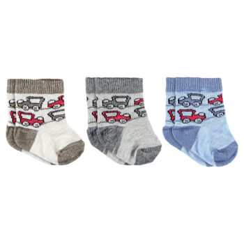 βρεφικά καλτσάκια με αυτοκινητάκια σετ 3 τεμαχίων