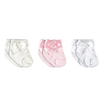βρεφικά καλτσάκια με φιόγκο σετ 3 τεμαχίων